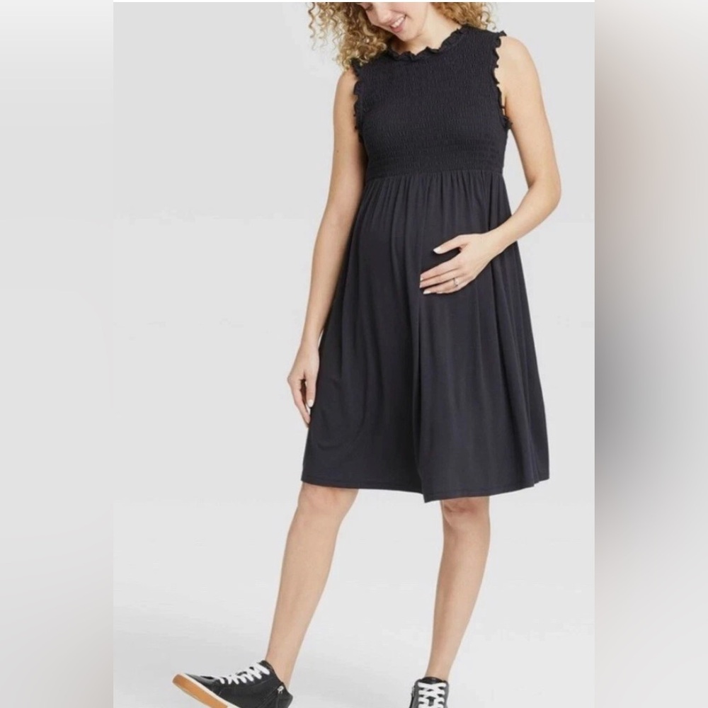 The Nines by HATCH™ Sleeveless Smocked Jersey Maternity Dress